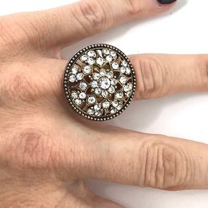 ❗️RING FLOWER BURT CRYSAL ADJUSTABLE RING